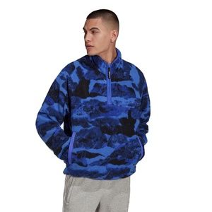 Adidas Originals Adventure Polar Fleece Sonic Ice Half Zip Pullover Size M